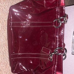 Burgundy coach purse